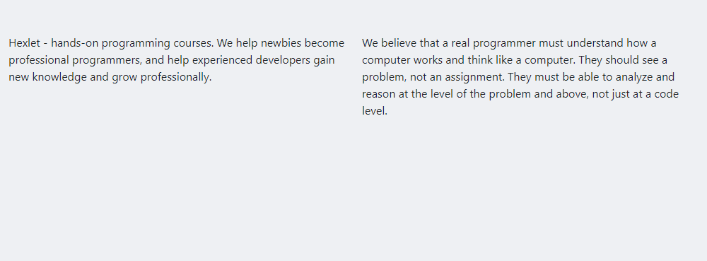 Two Bootstrap columns