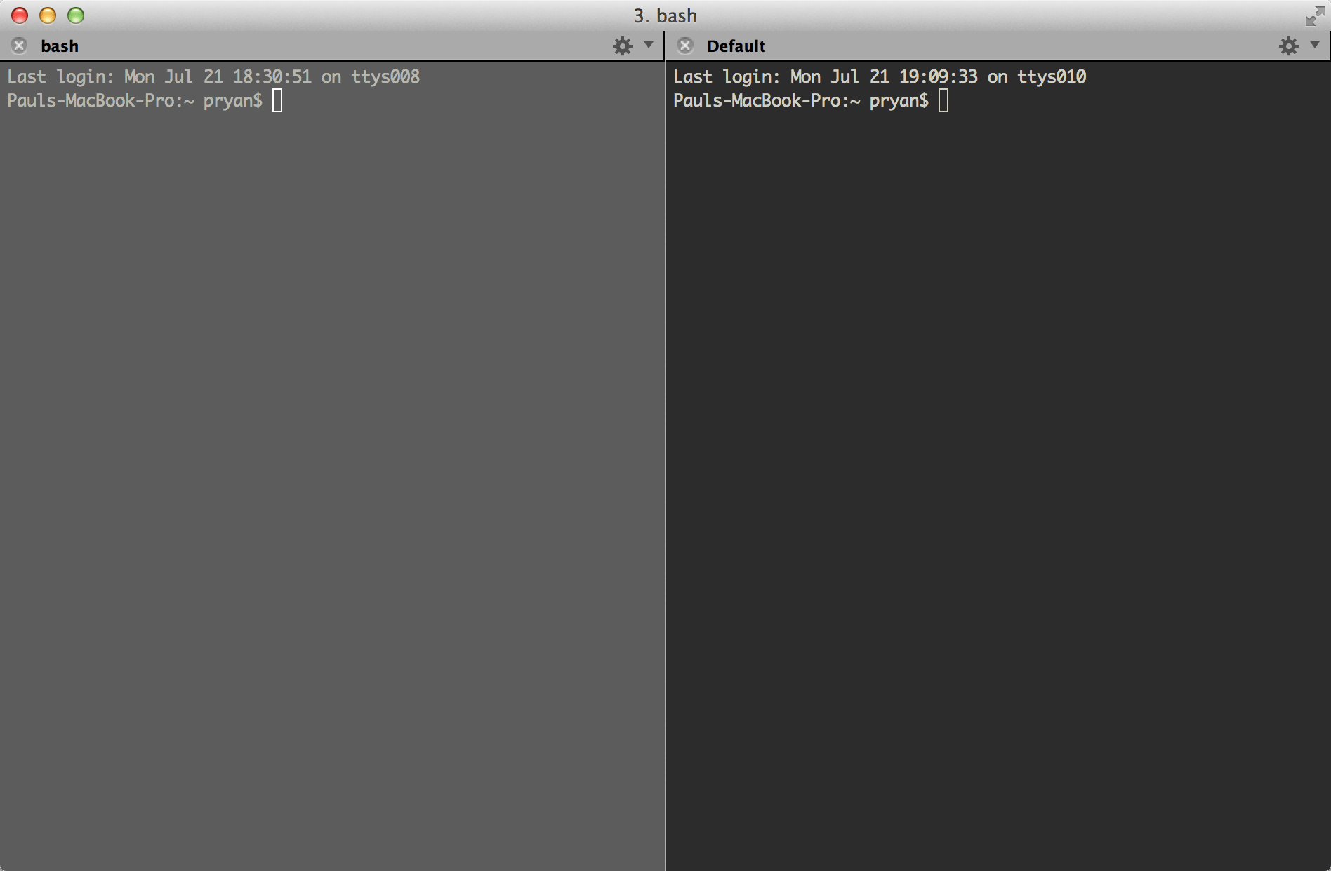 Split-screen in Iterm2