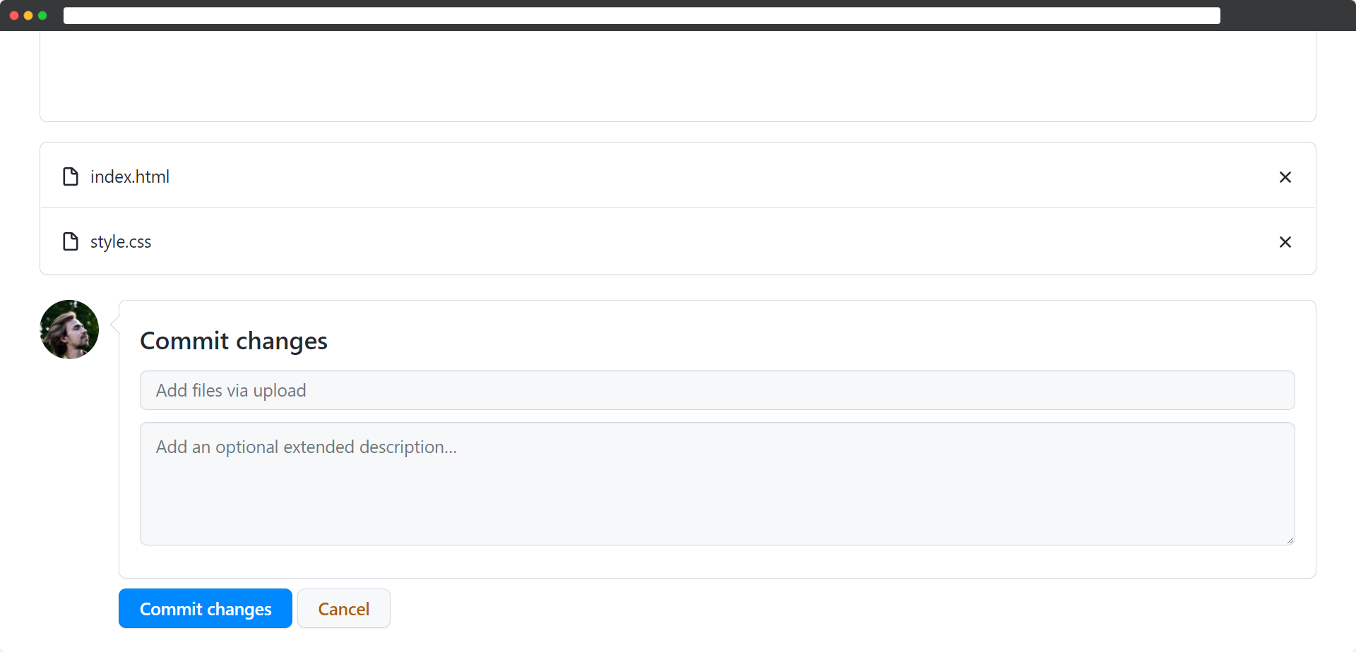 Uploading files to repo