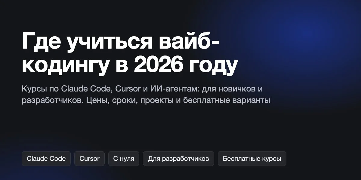 Где учиться вайб-кодингу в 2026: 19 курсов по Claude Code, Cursor и ИИ-агентам