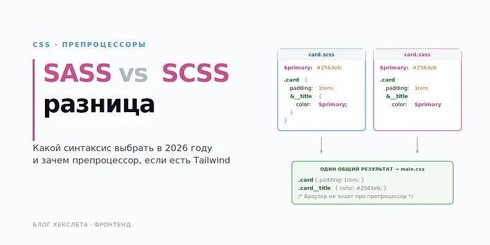 SASS и SCSS: в чём разница и какой синтаксис выбрать в 2026