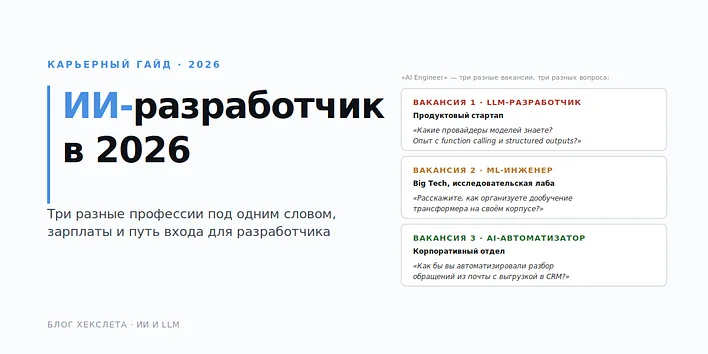 Как стать ИИ‑разработчиком в 2026: путь, стек и различия ролей
