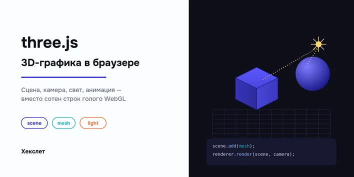 three.js: 3D-графика в браузере